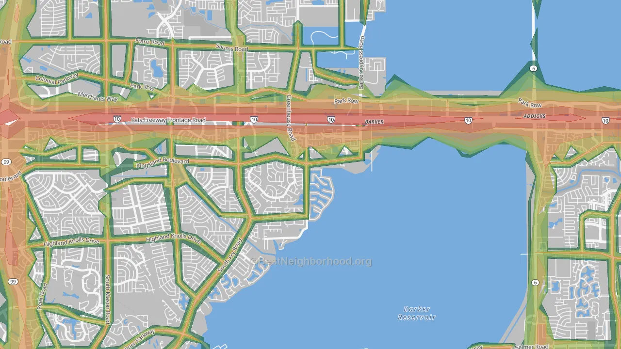 77094, TX Map of Noise Levels in 77094