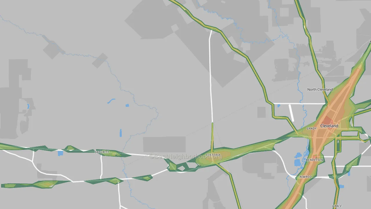 77328, TX Map of Noise Levels in 77328