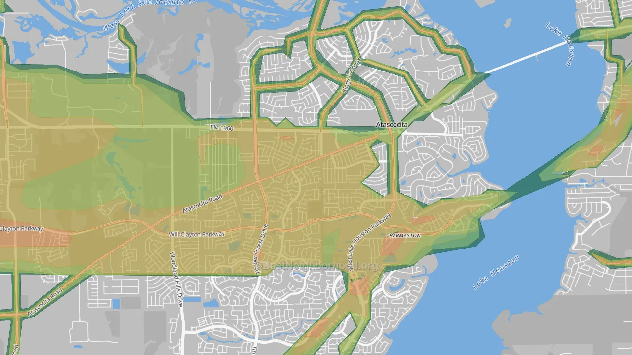 77346, TX Map of Noise Levels in 77346