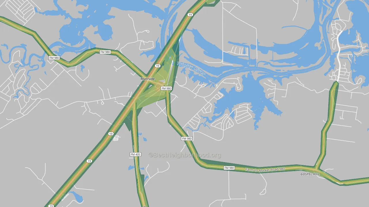 77367, TX Map of Noise Levels in 77367