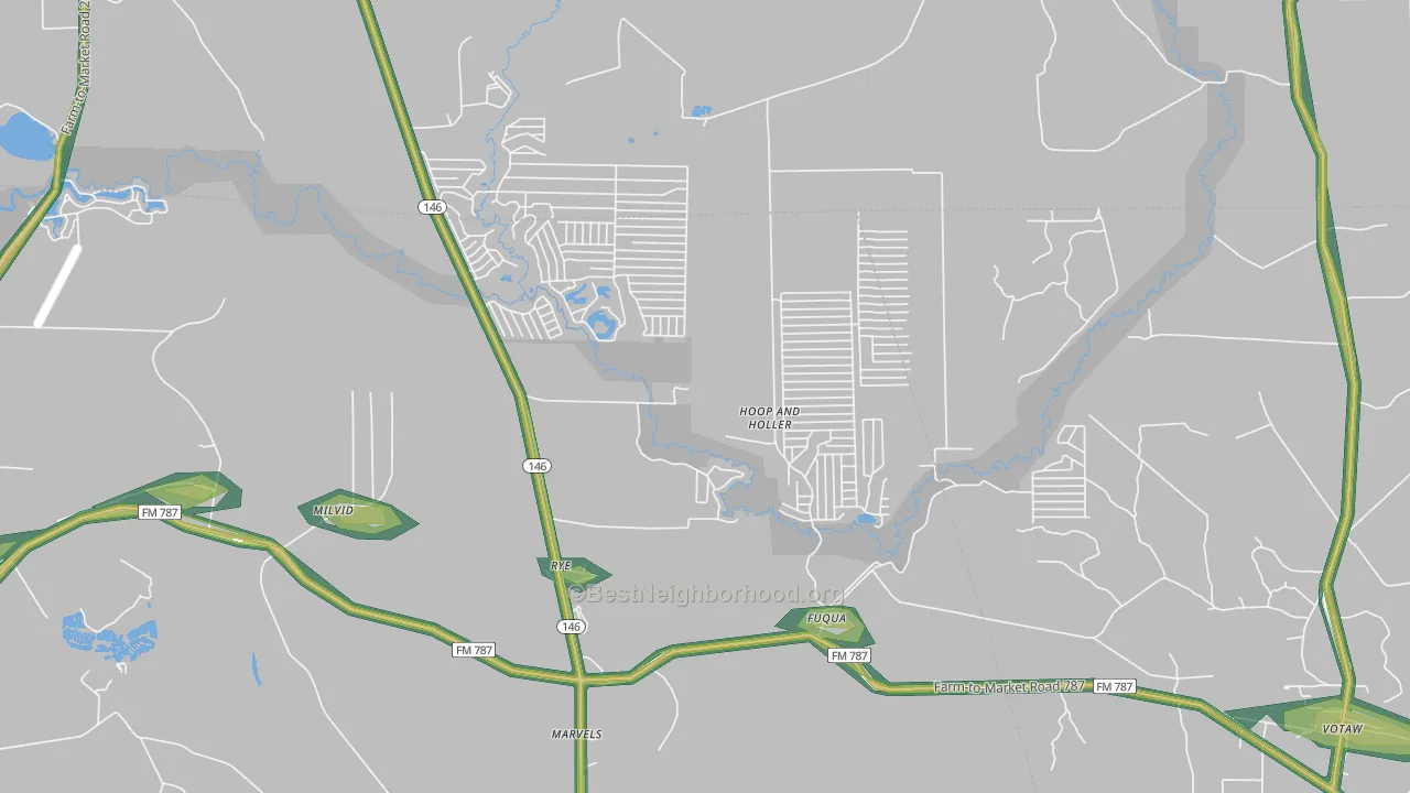 77369, TX Map of Noise Levels in 77369
