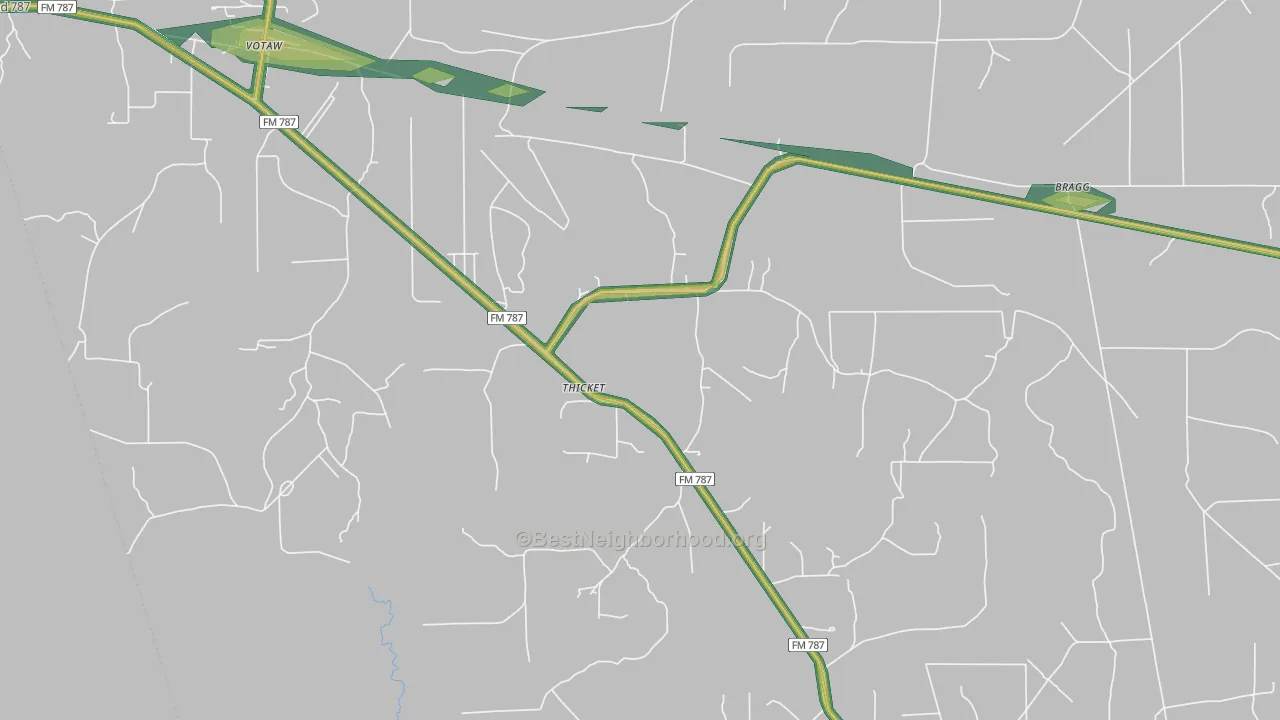 77374, TX Map of Noise Levels in 77374