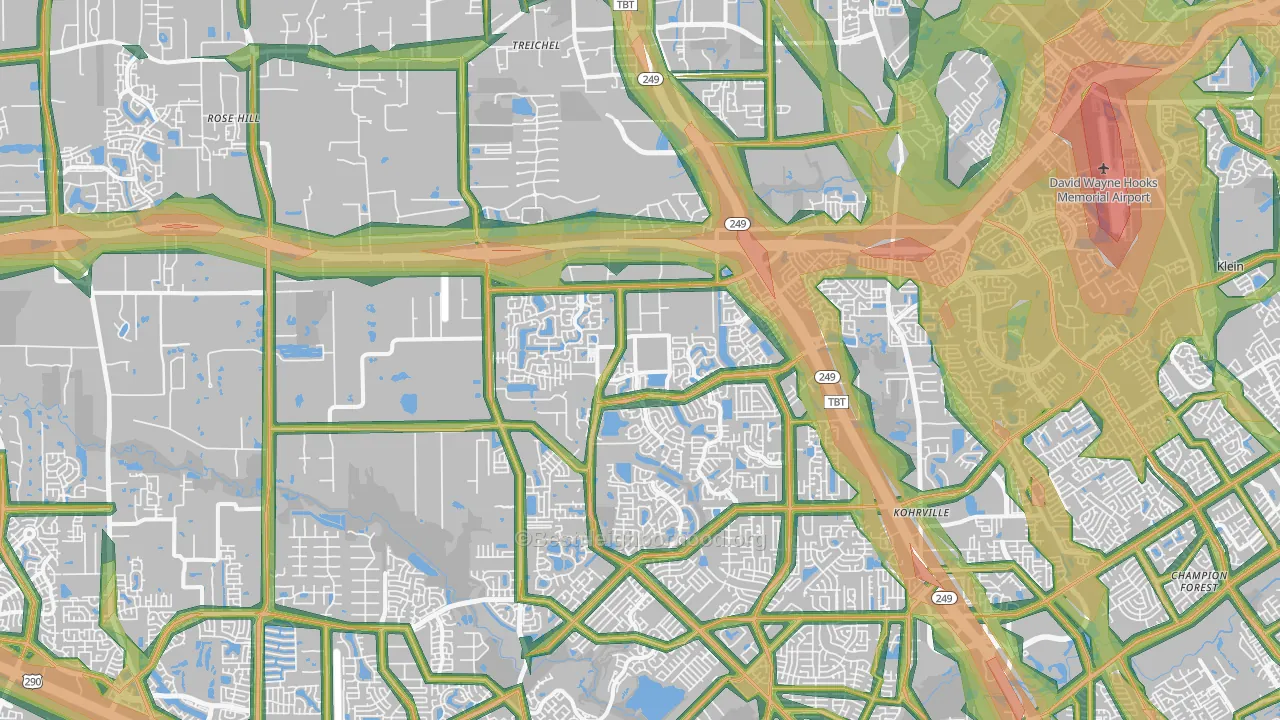 77377, TX Map of Noise Levels in 77377