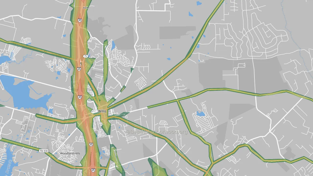 77378, TX Map of Noise Levels in 77378