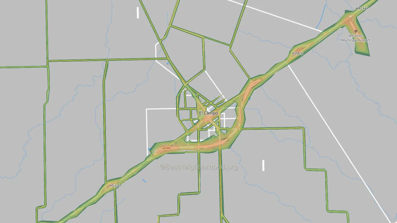 77437, TX Map of Noise Levels in 77437