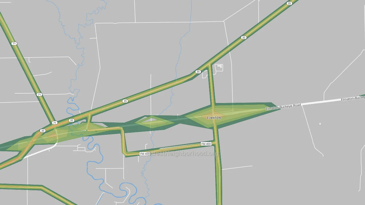 77440, TX Map of Noise Levels in 77440