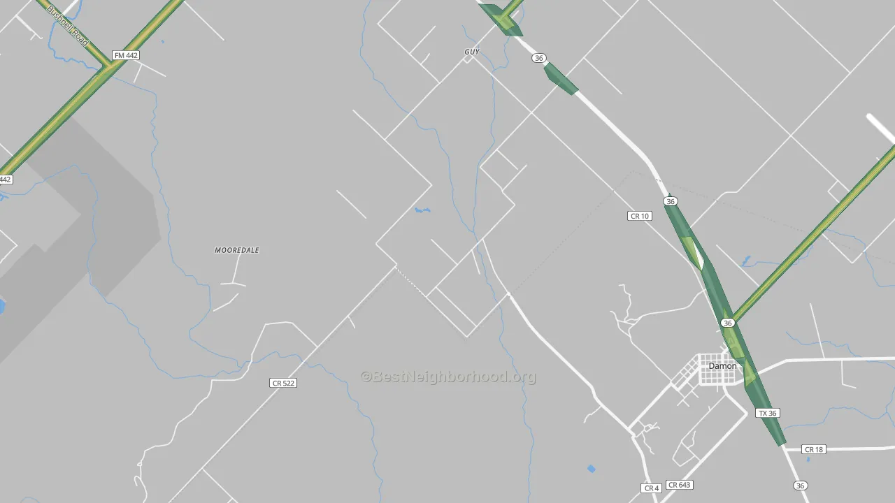 77444, TX Map of Noise Levels in 77444