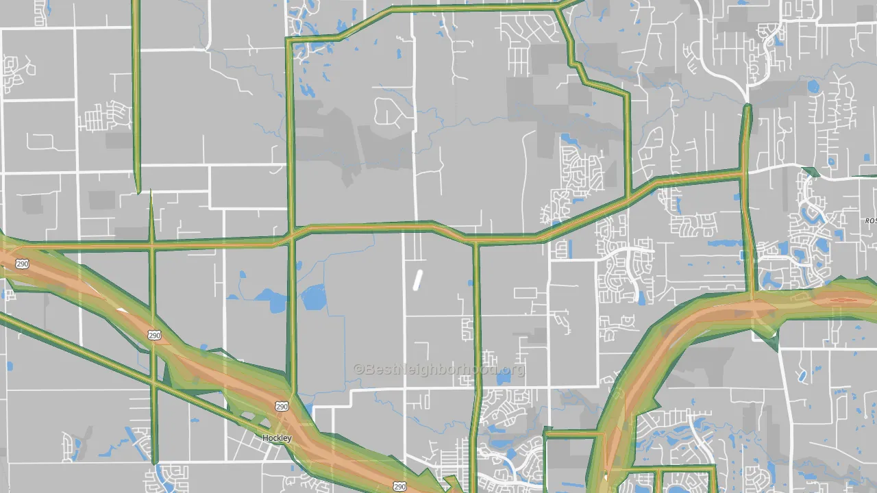77447, TX Map of Noise Levels in 77447