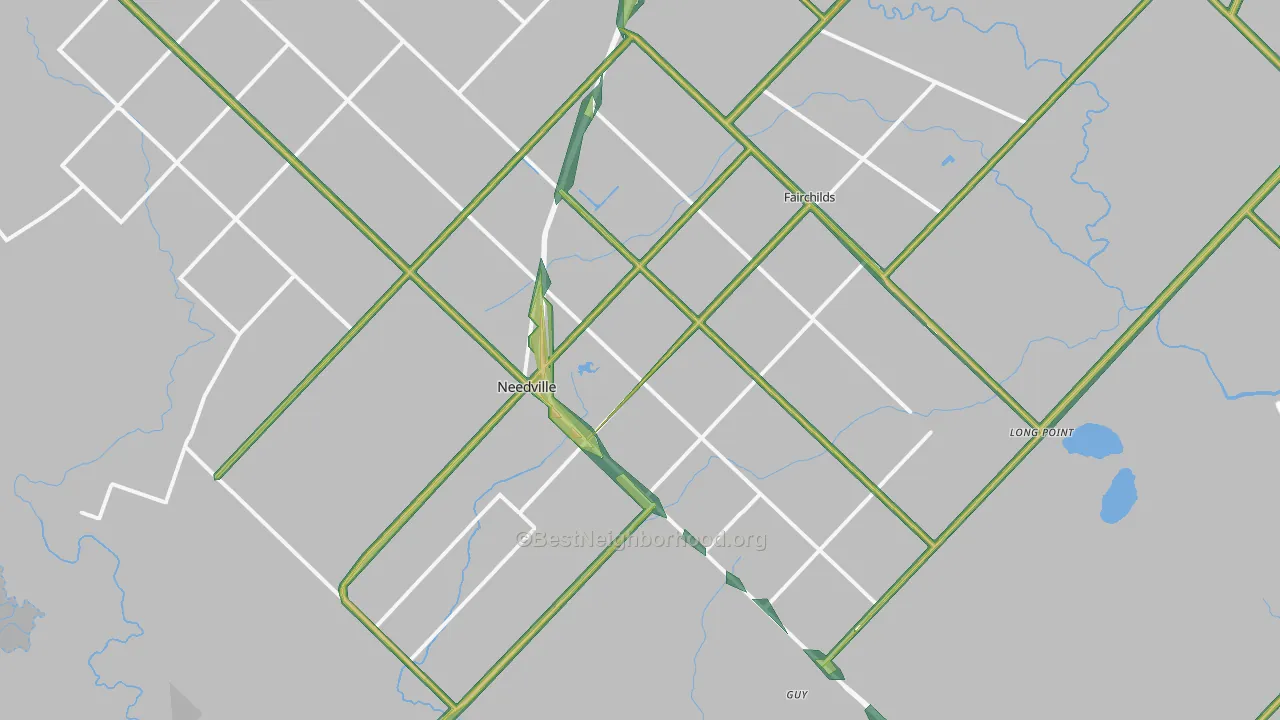 77461, TX Map of Noise Levels in 77461