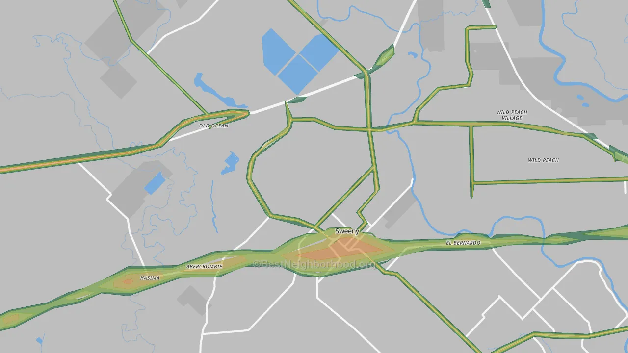 77480, TX Map of Noise Levels in 77480