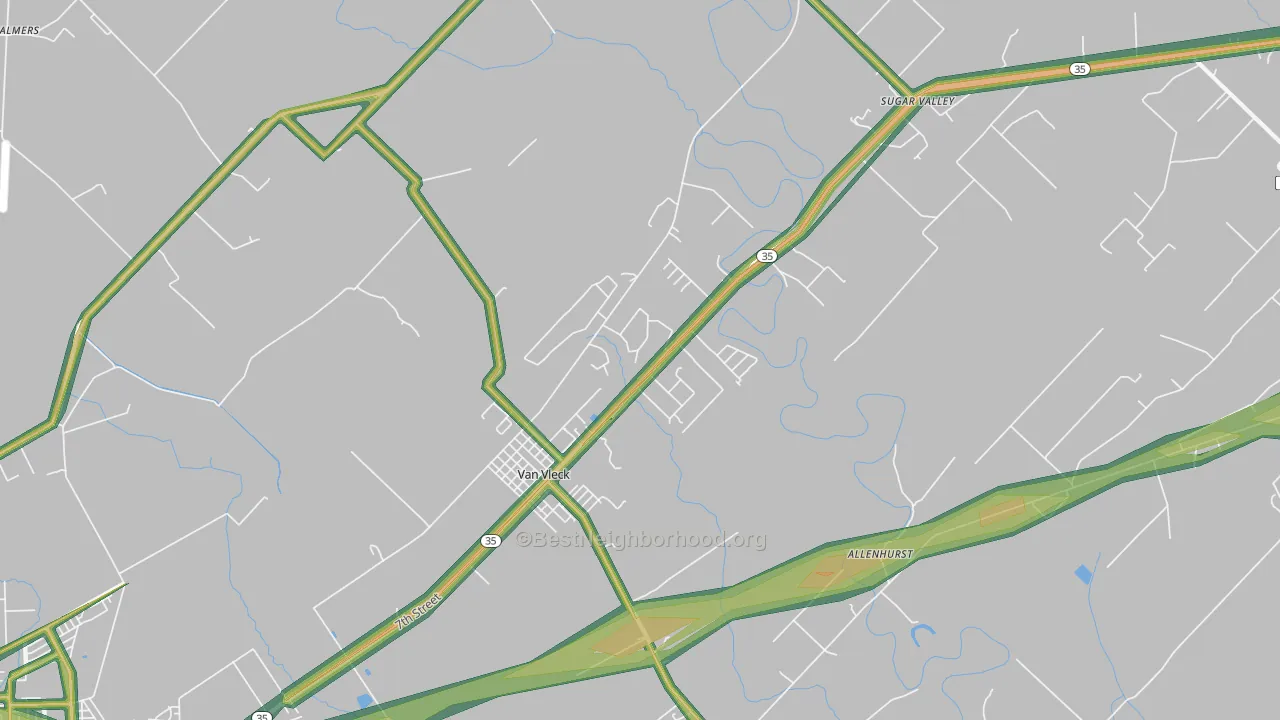 77482, TX Map of Noise Levels in 77482