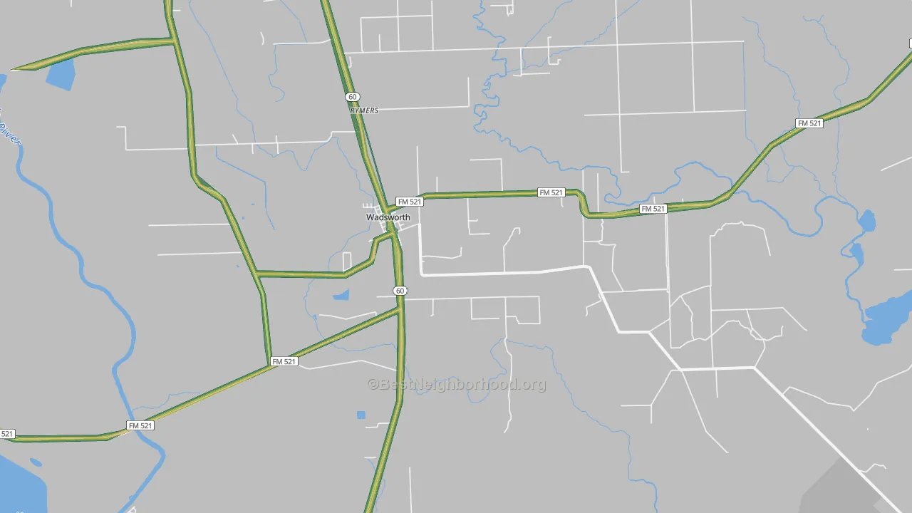 77483, TX Map of Noise Levels in 77483
