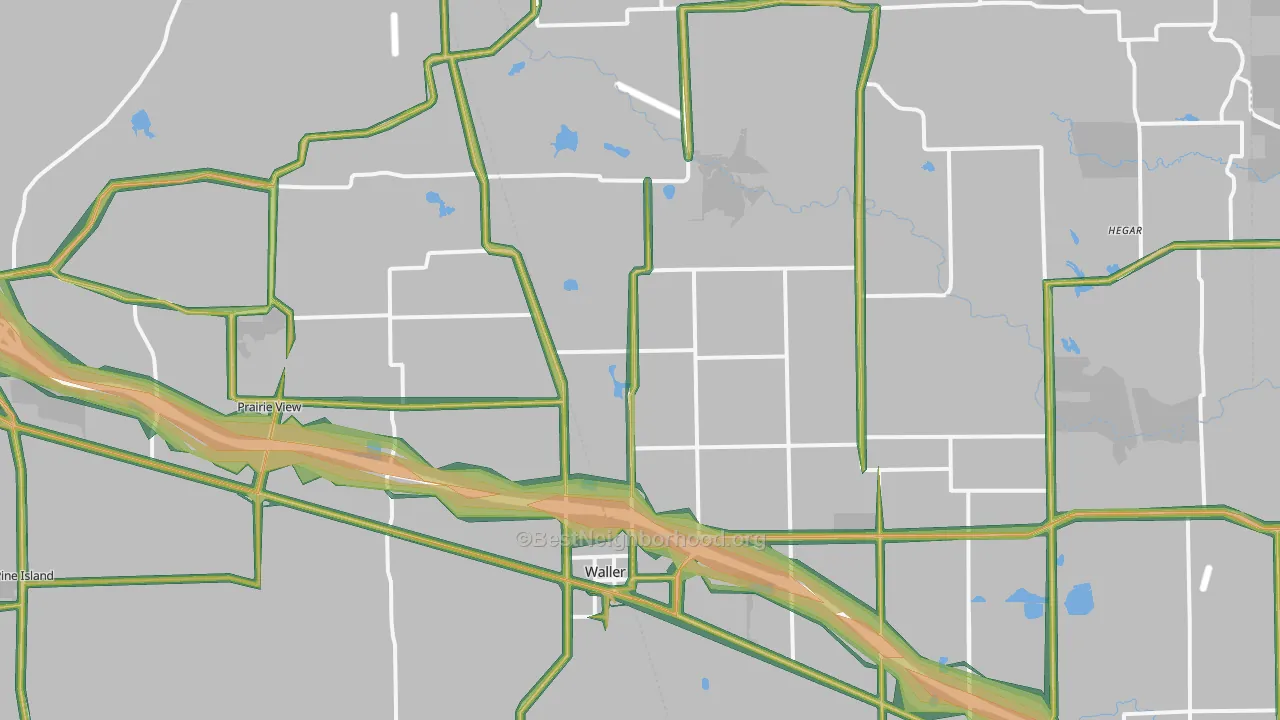 77484, TX Map of Noise Levels in 77484