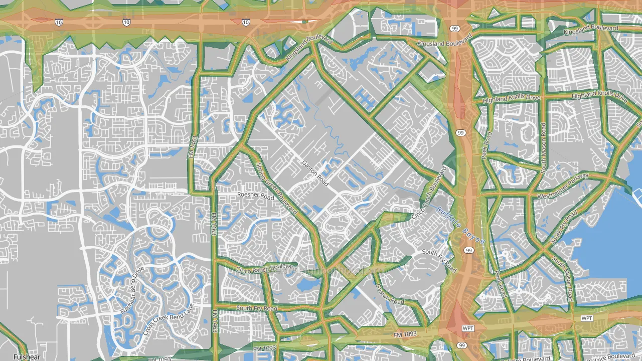 77494, TX Map of Noise Levels in 77494