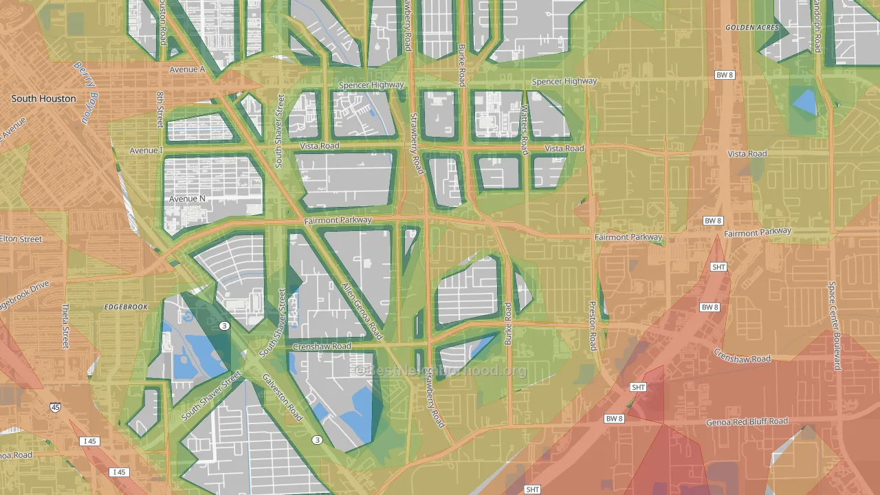 77504, TX Map of Noise Levels in 77504