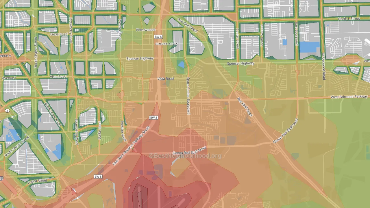 77505, TX Map of Noise Levels in 77505