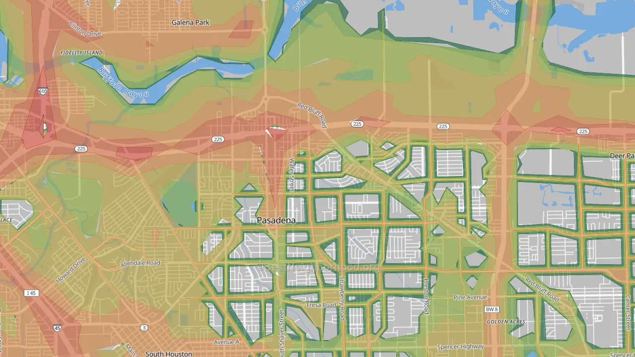 77506, TX Map of Noise Levels in 77506