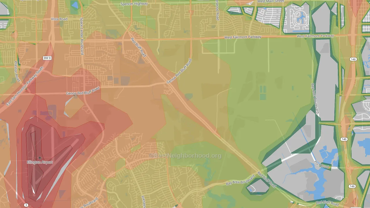 77507, TX Map of Noise Levels in 77507