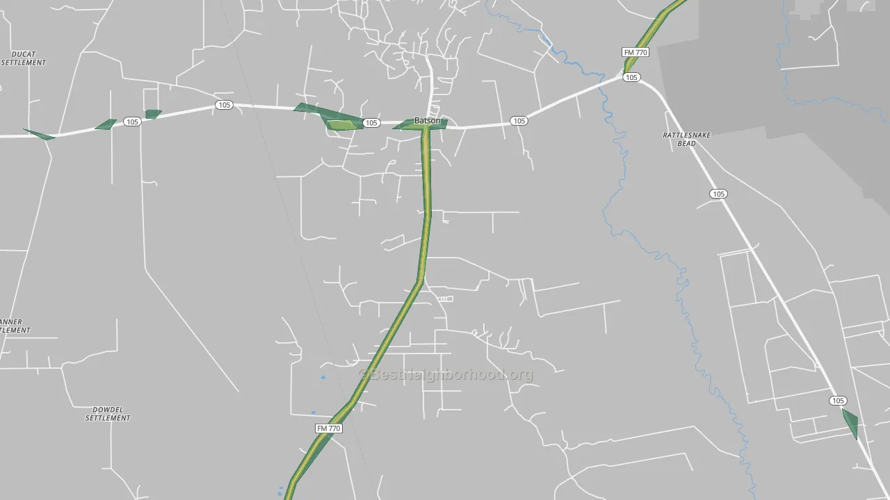 77519, TX Map of Noise Levels in 77519