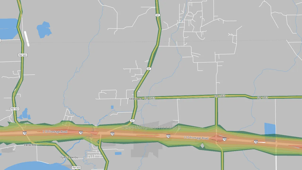 77560, TX Map of Noise Levels in 77560