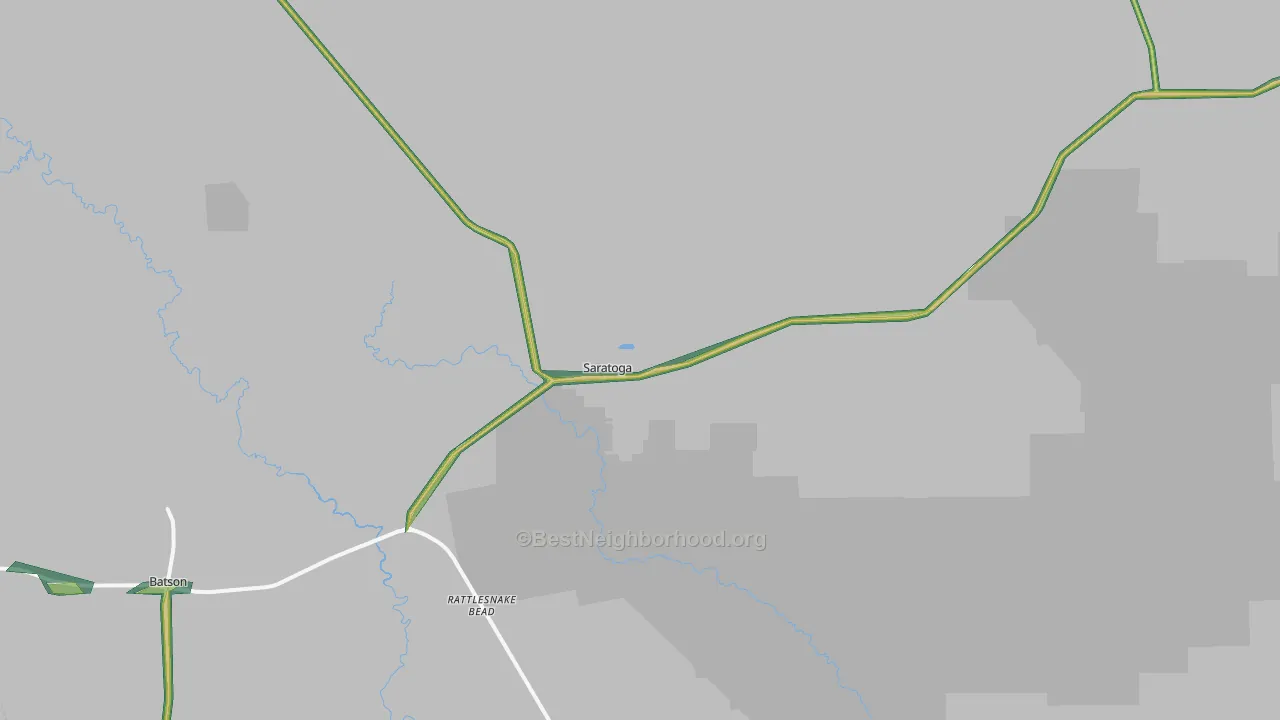 77585, TX Map of Noise Levels in 77585