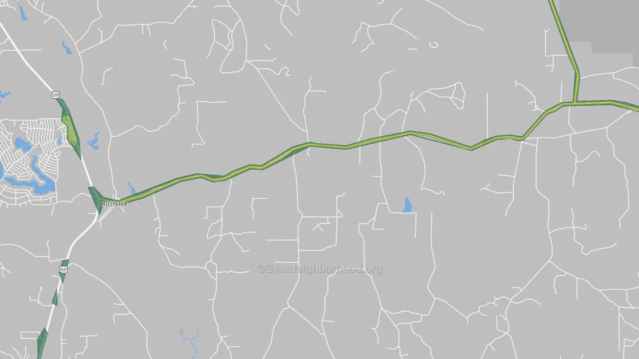 77624, TX Map of Noise Levels in 77624
