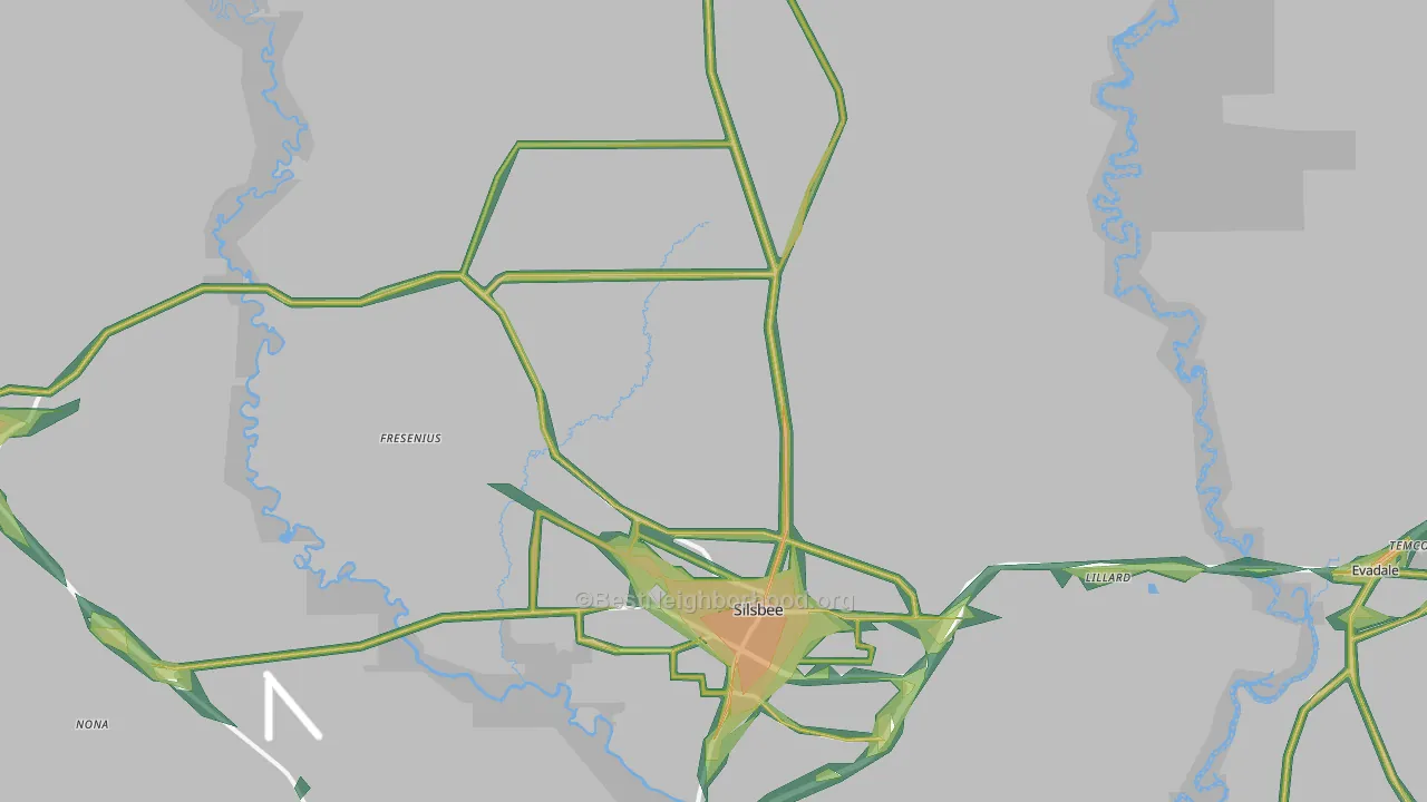77656, TX Map of Noise Levels in 77656