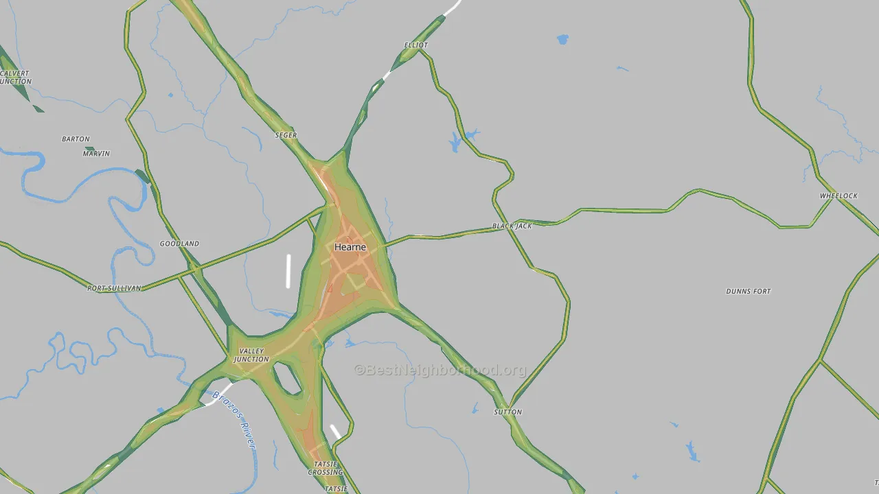 77859, TX Map of Noise Levels in 77859