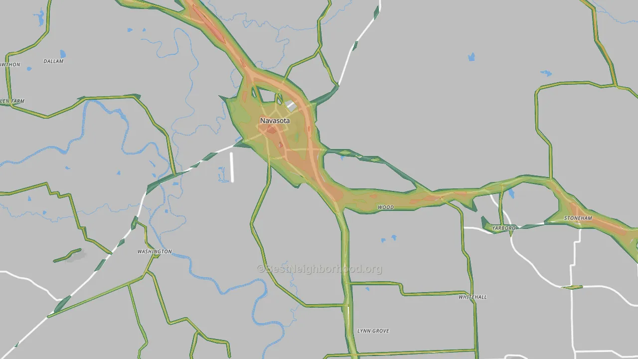 77868, TX Map of Noise Levels in 77868