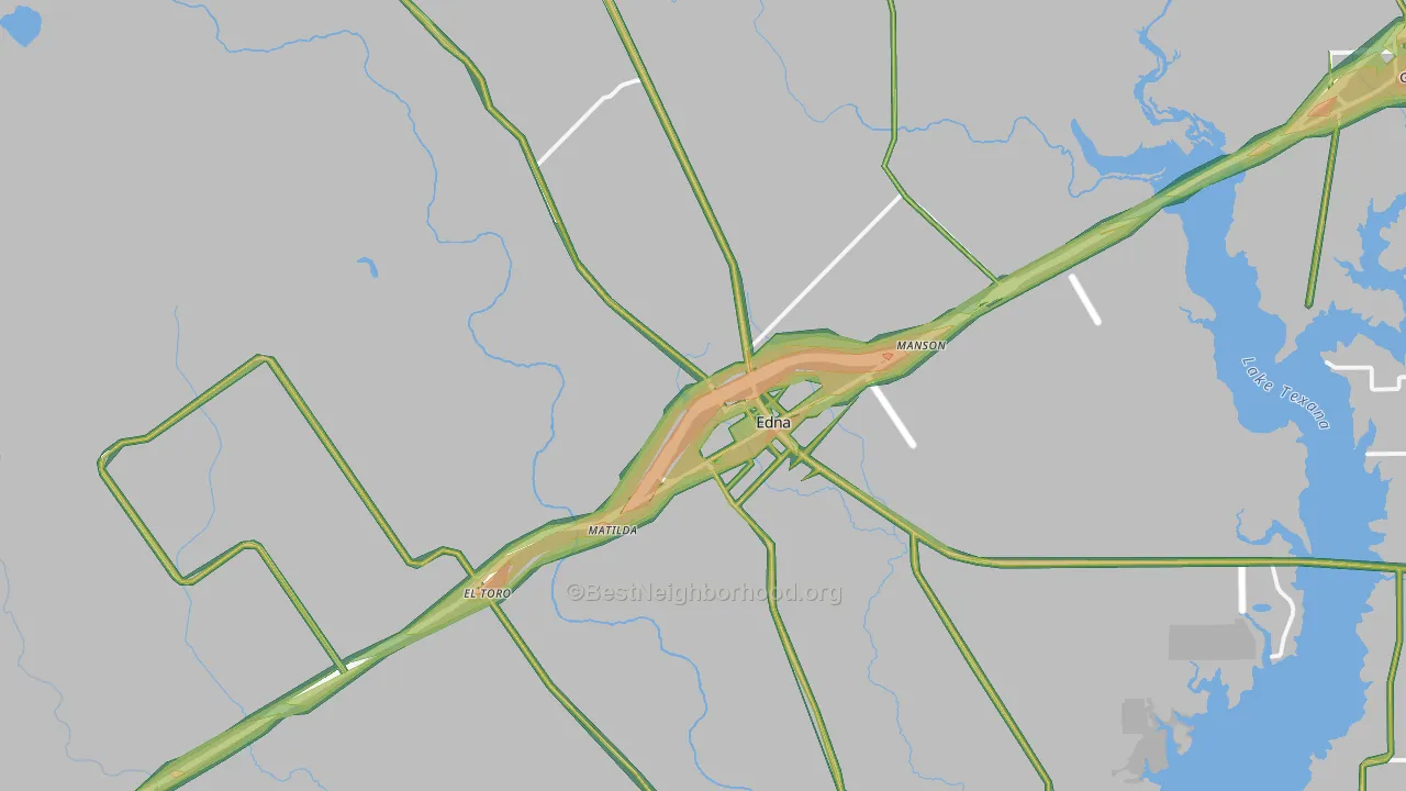 77957, TX Map of Noise Levels in 77957