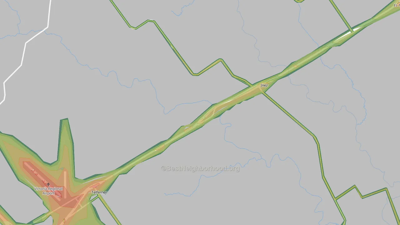 77968, TX Map of Noise Levels in 77968