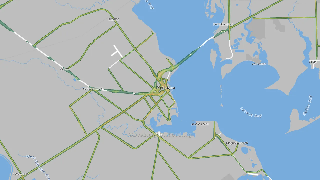 77979, TX Map of Noise Levels in 77979