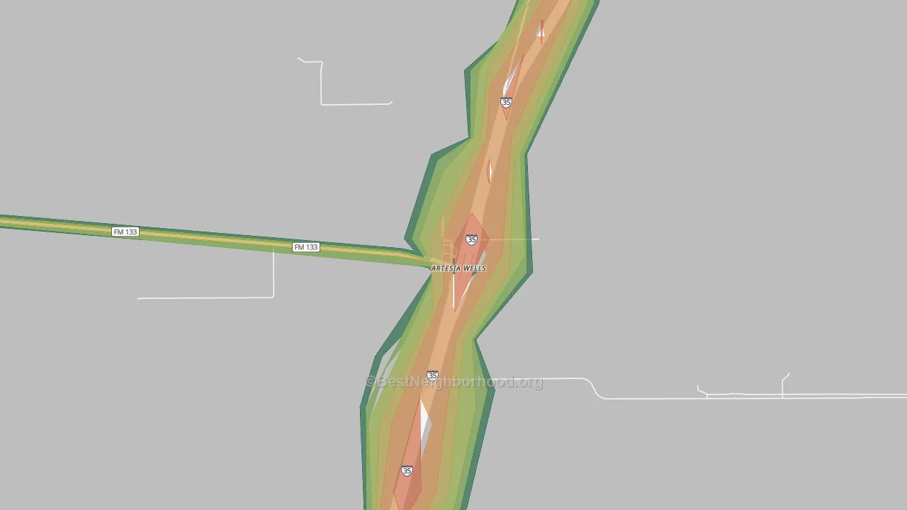 78001, TX Map of Noise Levels in 78001