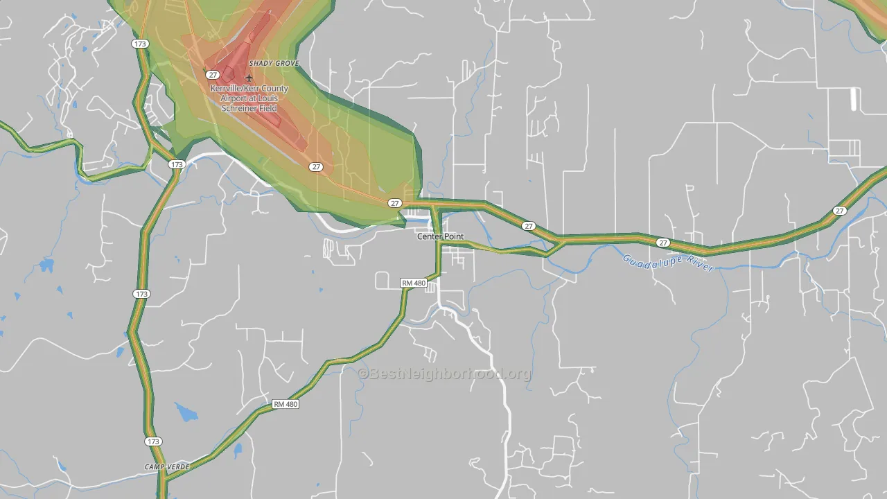 78010, TX Map of Noise Levels in 78010