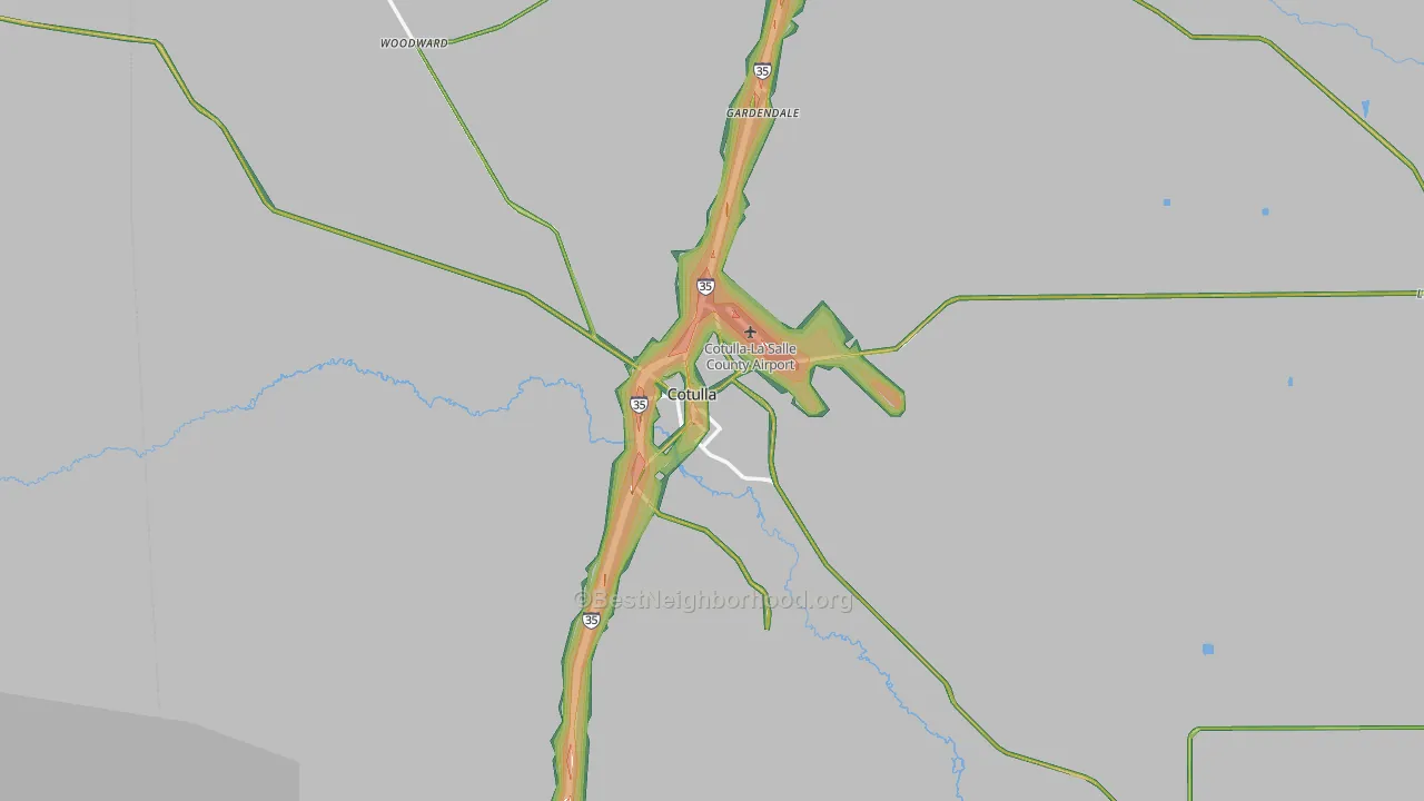 78014, TX Map of Noise Levels in 78014