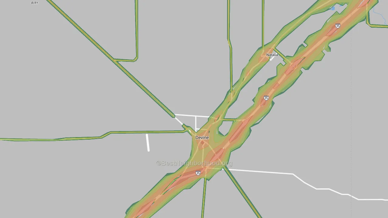 78016, TX Map of Noise Levels in 78016