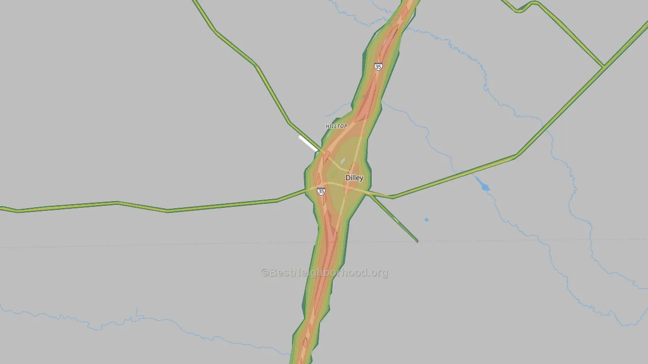 78017, TX Map of Noise Levels in 78017