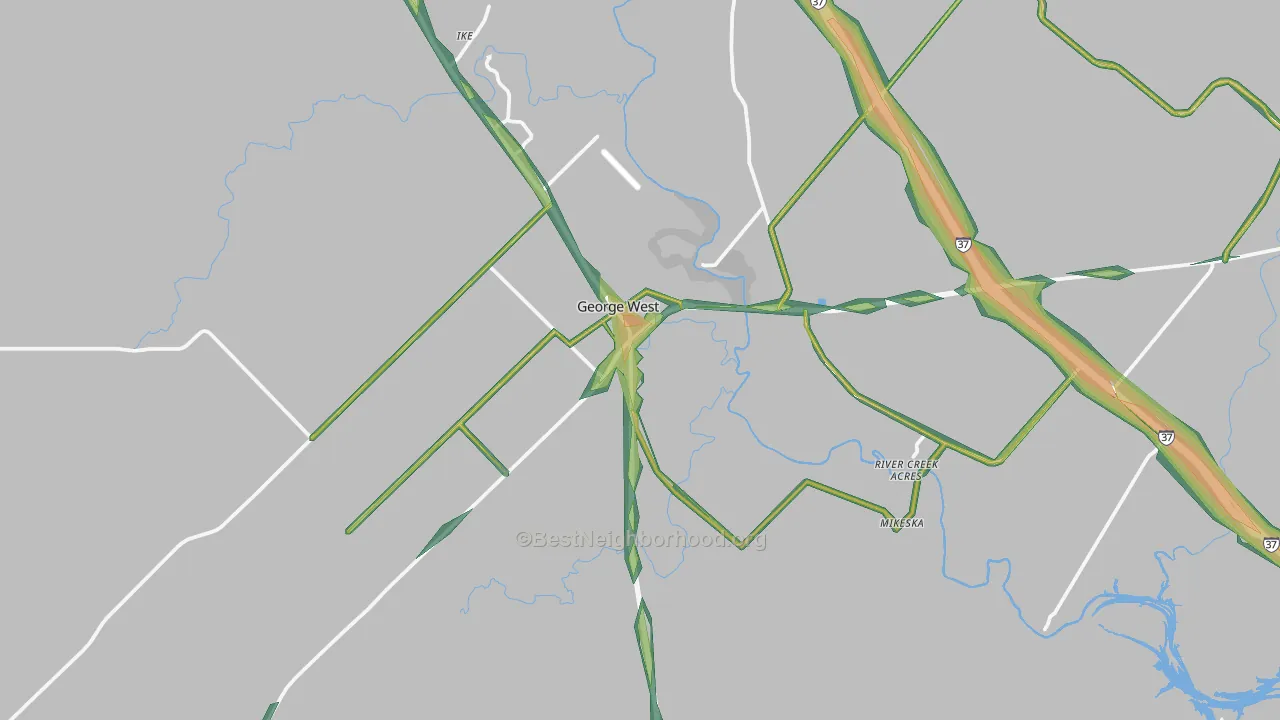 78022, TX Map of Noise Levels in 78022