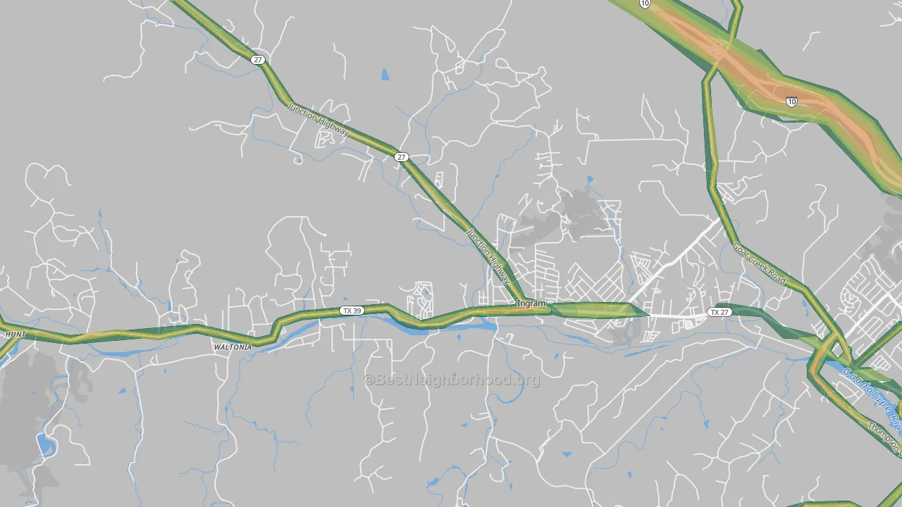 78025, TX Map of Noise Levels in 78025