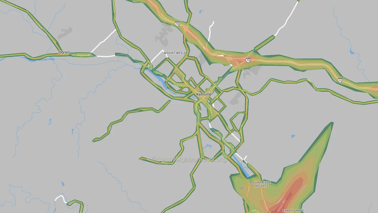 78028, TX Map of Noise Levels in 78028