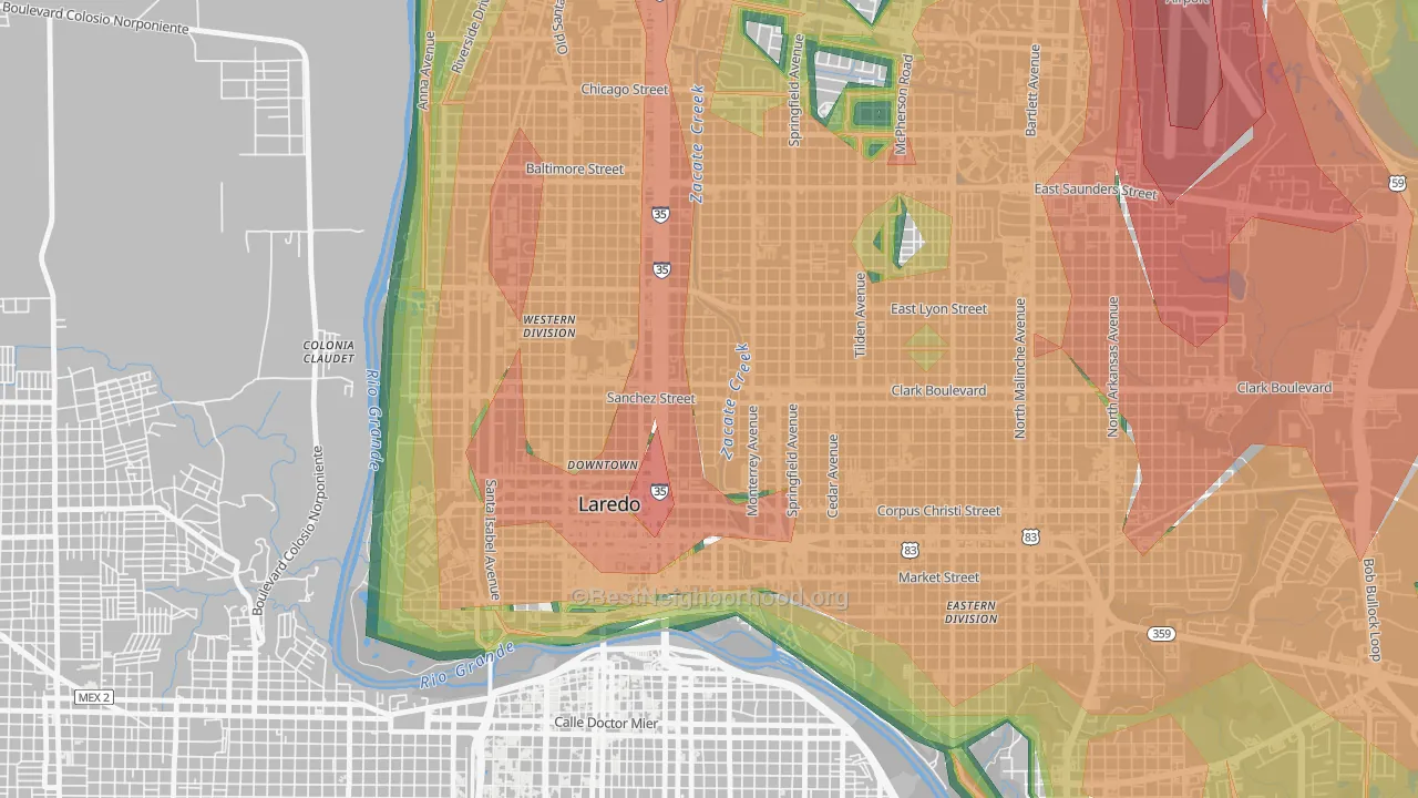 78040, TX Map of Noise Levels in 78040