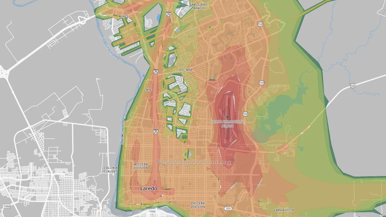 78041, TX Map of Noise Levels in 78041
