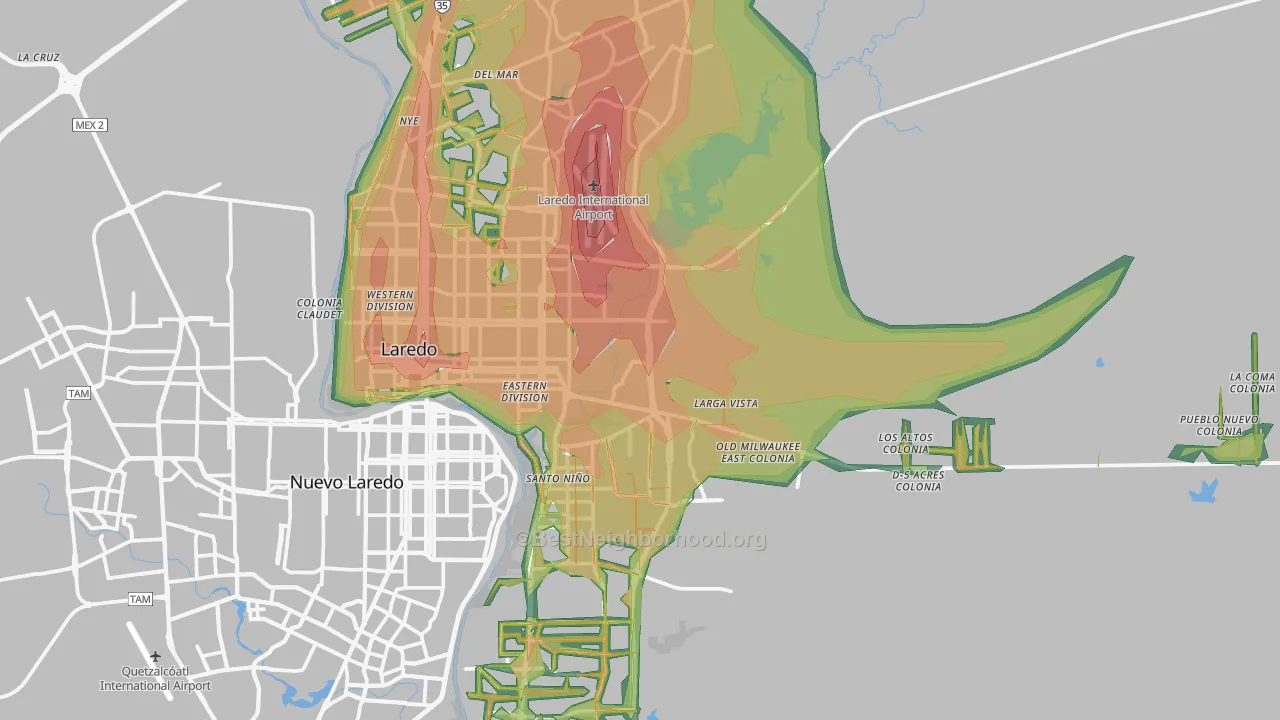 78043, TX Map of Noise Levels in 78043