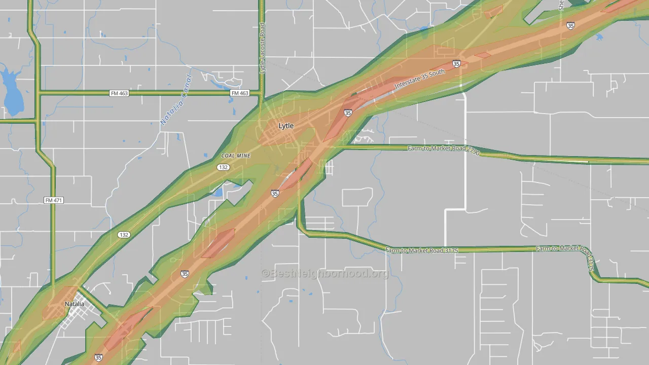 78052, TX Map of Noise Levels in 78052