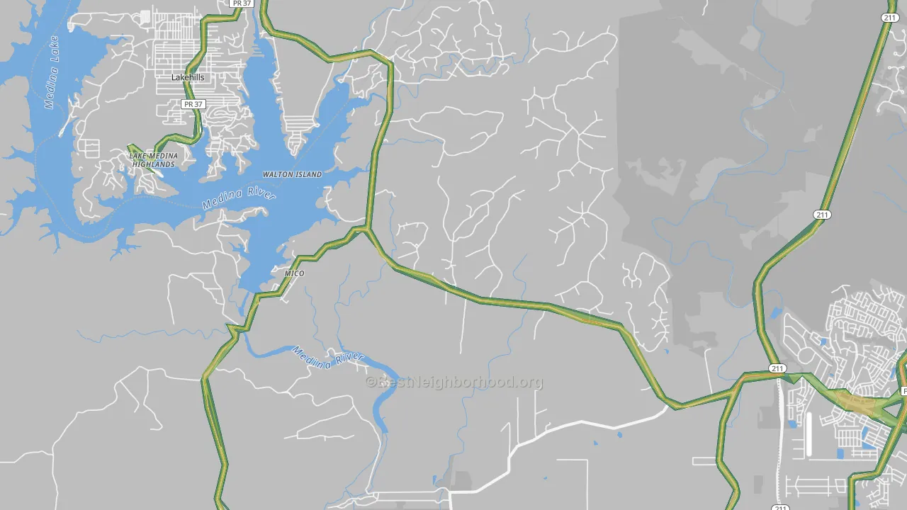 78056, TX Map of Noise Levels in 78056