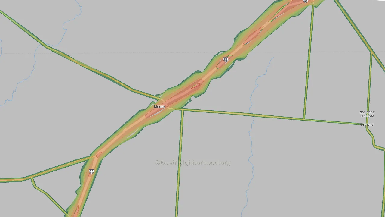 78057, TX Map of Noise Levels in 78057