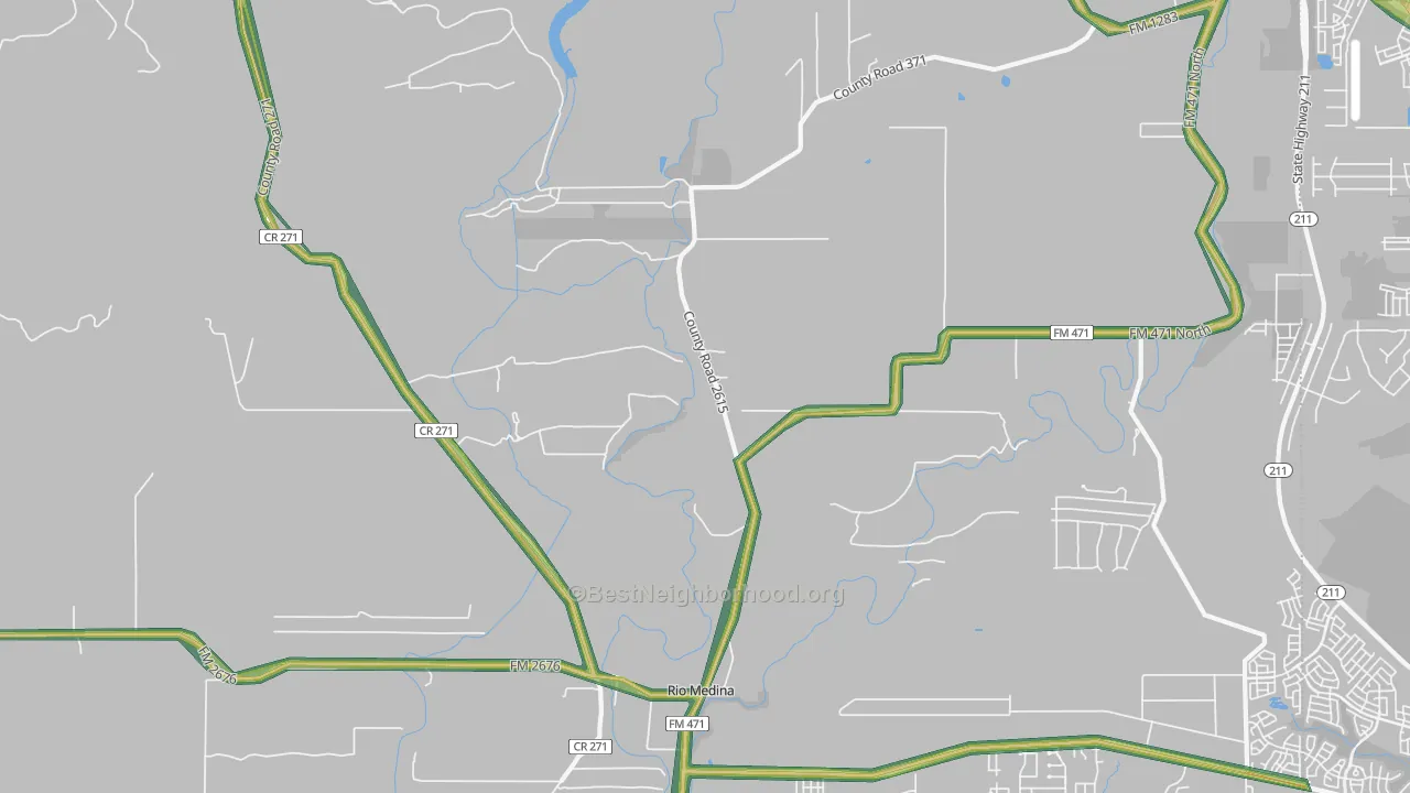 78066, TX Map of Noise Levels in 78066