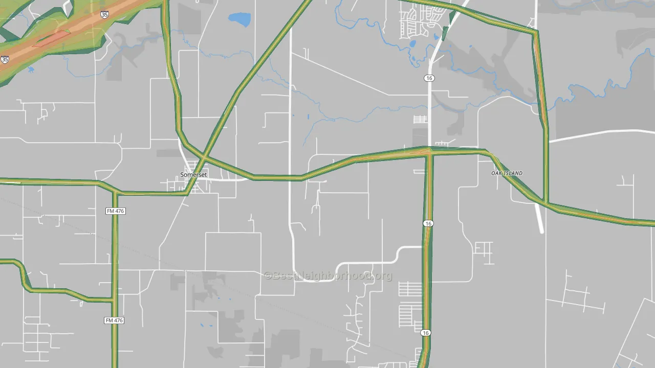 78073, TX Map of Noise Levels in 78073