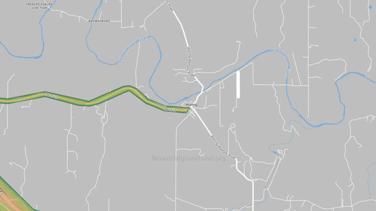 78074, TX Map of Noise Levels in 78074