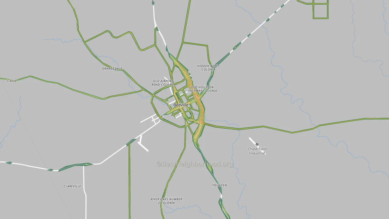 78102, TX Map of Noise Levels in 78102